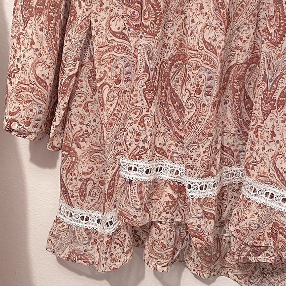 #1254 POL Festive Paisley Eyelet Dress / Tunic Top - Picture 15 of 16